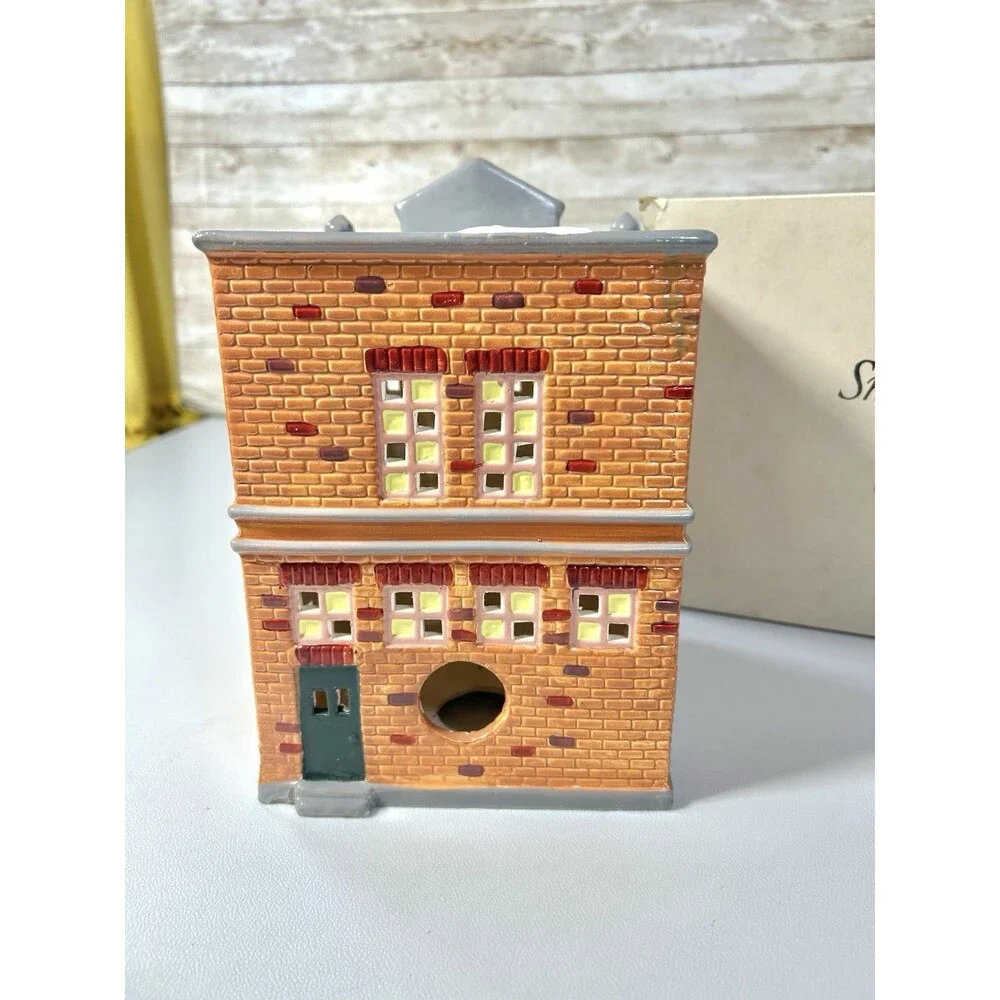 Department 56 Snow Village Apothecary House Hand Painted Ceramic, Boxed 1989